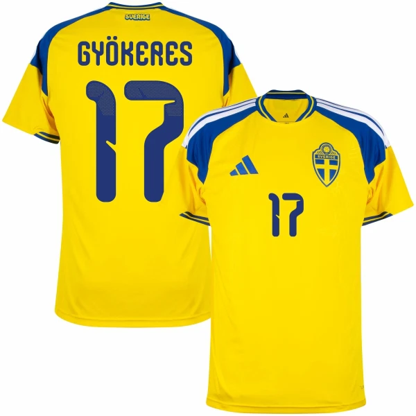 Sverige Gyokeres 17 Fodboldtrøje Herre Hjemmebane VM 2026