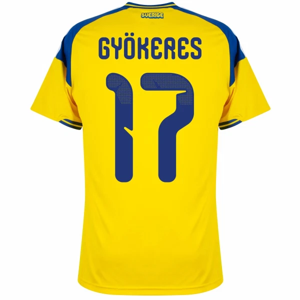 Sverige Gyokeres 17 Fodboldtrøje Herre Hjemmebane VM 2026