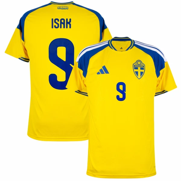 Sverige Isak 9 Fodboldtrøje Herre Hjemmebane VM 2026 Sverige Isak 9 Fodboldtrøje Herre Hjemmebane VM 2026