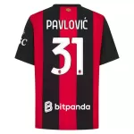 AC Milan Pavlovic 31 Fodboldtrøje Herre Hjemmebane 26/27
