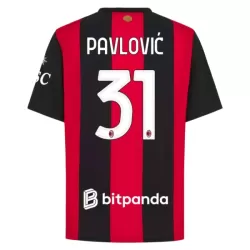 AC Milan Pavlovic 31 Fodboldtrøje Herre Hjemmebane 26/27 AC Milan Pavlovic 31 Fodboldtrøje Herre Hjemmebane 26/27