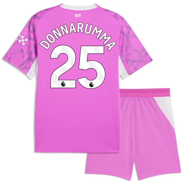 Manchester City Donnarumma 25 Målmandstrøje Børn Udebane 26/27 Pink