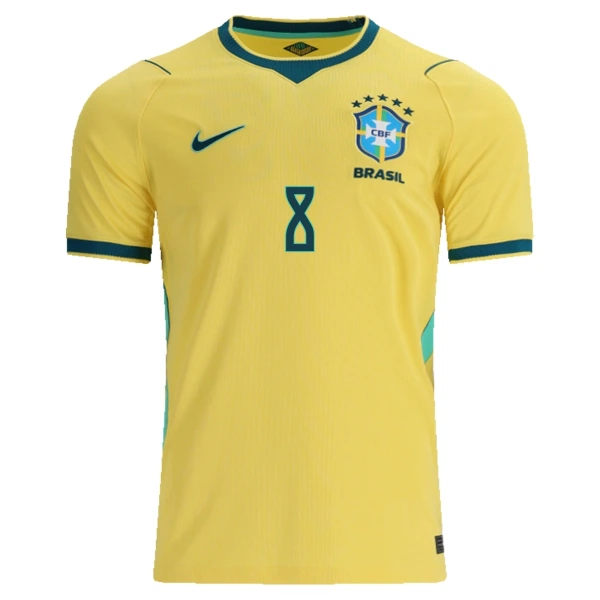 Brasilien Bruno Guimaraes 8 Fodboldtrøje Herre Hjemmebane VM 2026