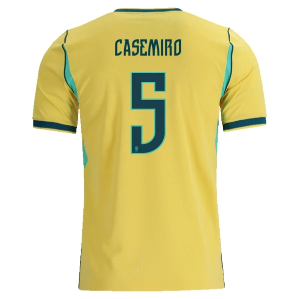 Brasilien Casemiro 5 Fodboldtrøje Herre Hjemmebane VM 2026 Brasilien Casemiro 5 Fodboldtrøje Herre Hjemmebane VM 2026