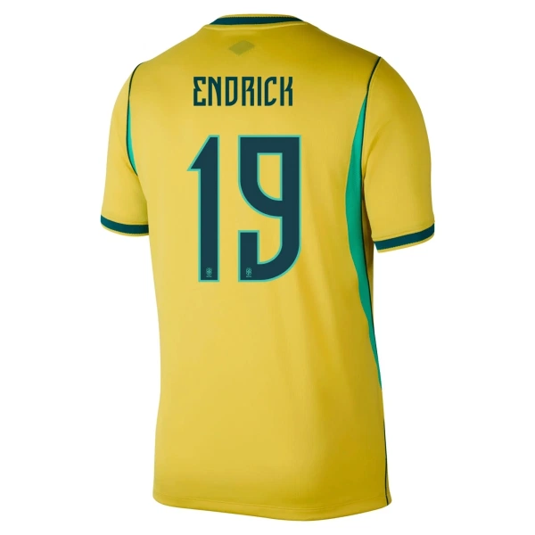 Brasilien Endrick 19 Fodboldtrøje Herre Hjemmebane VM 2026