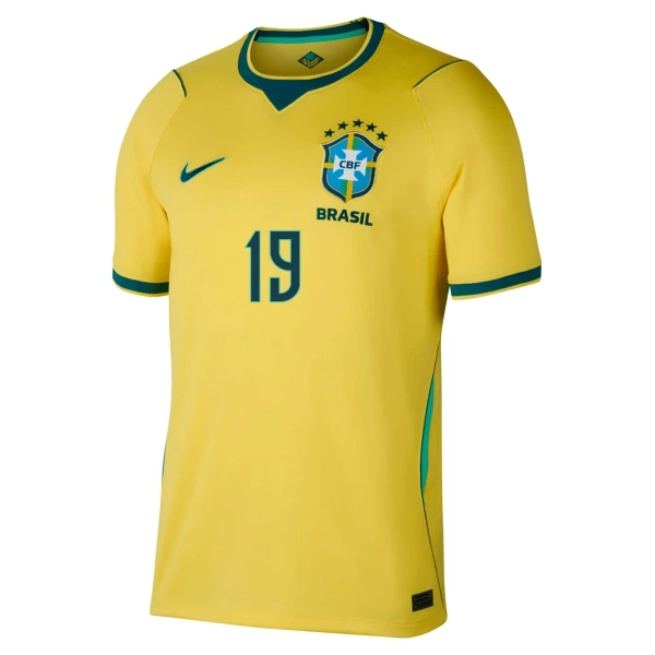 Brasilien Endrick 19 Fodboldtrøje Herre Hjemmebane VM 2026