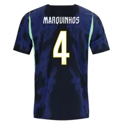 Brasilien Marquinhos 4 Fodboldtrøje Herre Udebane VM 2026 Brasilien Marquinhos 4 Fodboldtrøje Herre Udebane VM 2026