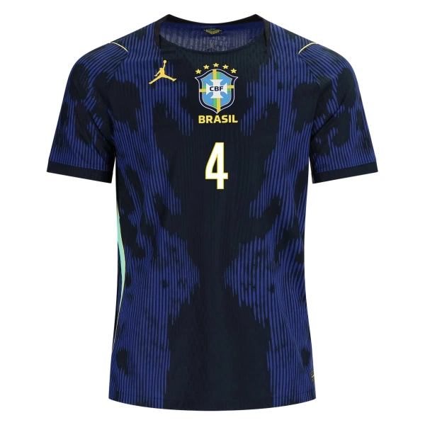 Brasilien Marquinhos 4 Fodboldtrøje Herre Udebane VM 2026