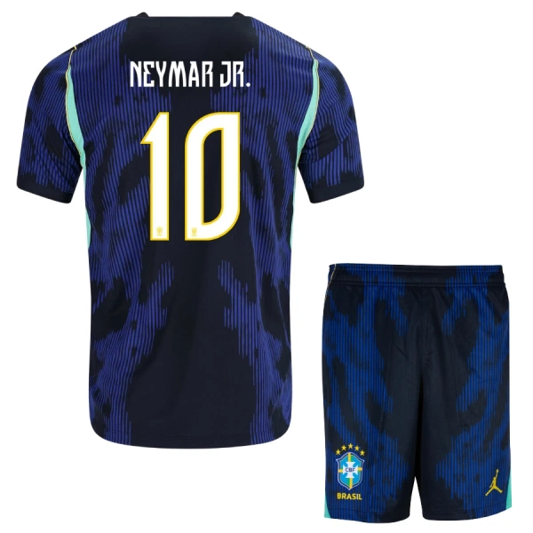Brasilien Neymar JR 10 Fodboldtrøje Børn Udebane VM 2026