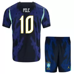Brasilien Pele 10 Fodboldtrøje Børn Udebane VM 2026