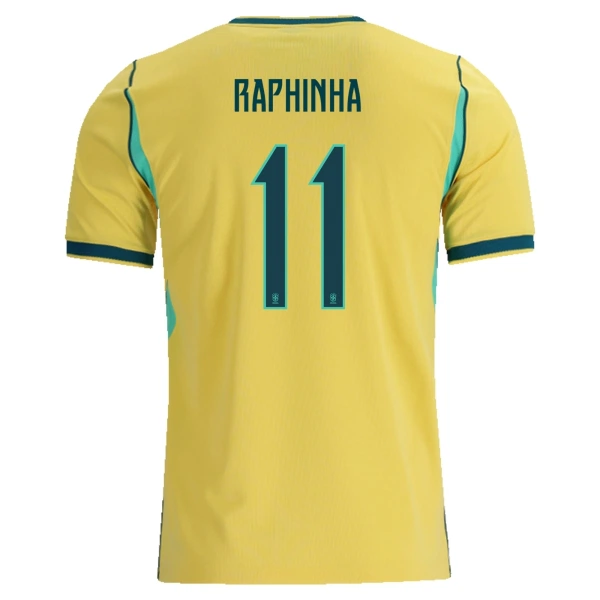 Brasilien Raphinha 11 Fodboldtrøje Herre Hjemmebane VM 2026 Brasilien Raphinha 11 Fodboldtrøje Herre Hjemmebane VM 2026