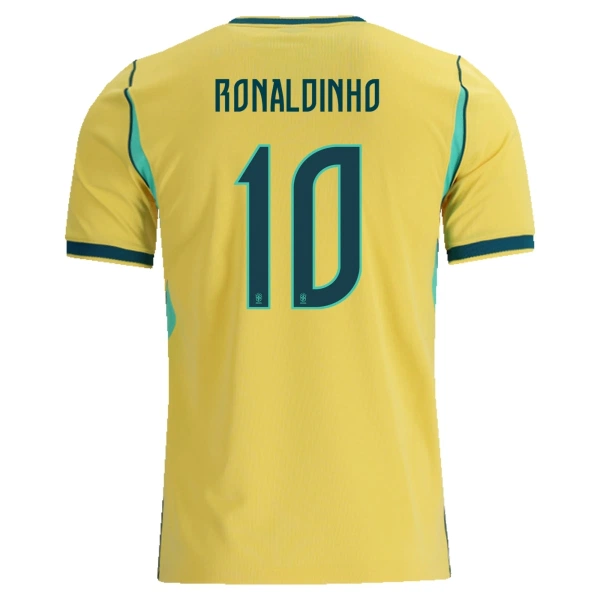 Brasilien Ronaldinho 10 Fodboldtrøje Børn Hjemmebane VM 2026
