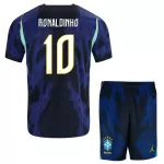 Brasilien Ronaldinho 10 Fodboldtrøje Børn Udebane VM 2026