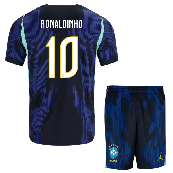 Brasilien Ronaldinho 10 Fodboldtrøje Børn Udebane VM 2026