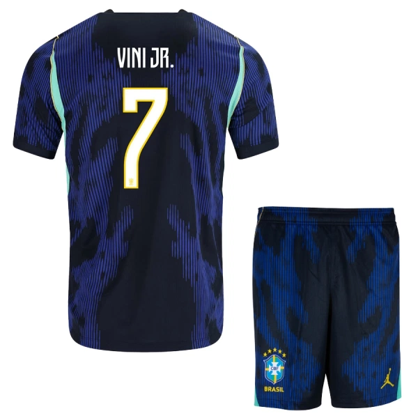 Brasilien Vini JR. 7 Fodboldtrøje Børn Udebane VM 2026