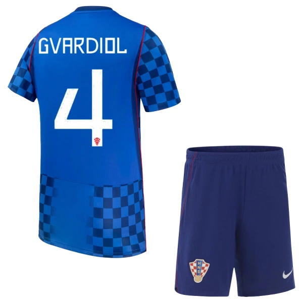 Kroatien Gvardiol 4 Fodboldtrøje Børn Udebane VM 2026