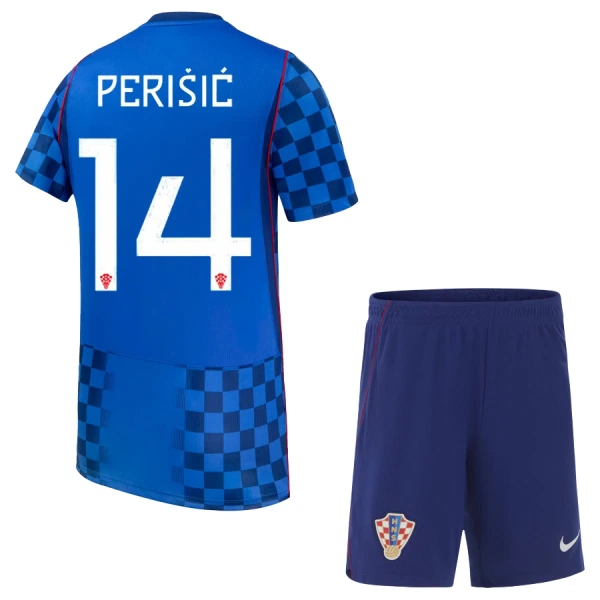Kroatien Perišić 14 Fodboldtrøje Børn Udebane VM 2026