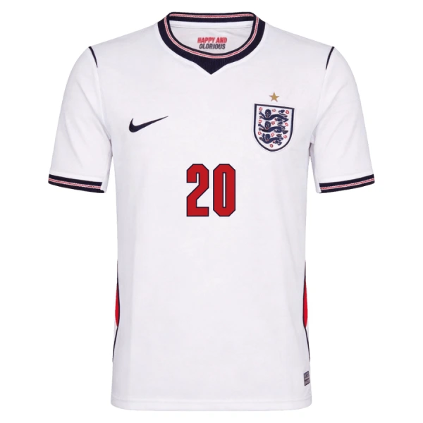 England Palmer 20 Fodboldtrøje Herre Hjemmebane VM 2026
