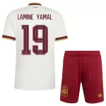 Spanien 2 Stars Lamine Yamal 19 Fodboldtrøje Børn Udebane VM 2026