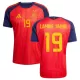 Spanien 2 Stars Lamine Yamal 19 Fodboldtrøje Herre Hjemmebane VM 2026 Spanien 2 Stars Lamine Yamal 19 Fodboldtrøje Herre Hjemmebane VM 2026