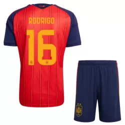 Spanien 2 Stars Rodrigo 16 Fodboldtrøje Børn Hjemmebane VM 2026