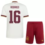 Spanien 2 Stars Rodrigo 16 Fodboldtrøje Børn Udebane VM 2026