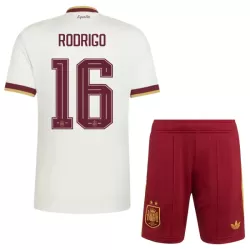 Spanien 2 Stars Rodrigo 16 Fodboldtrøje Børn Udebane VM 2026