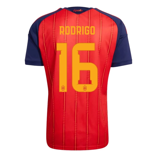 Spanien 2 Stars Rodrigo 16 Fodboldtrøje Herre Hjemmebane VM 2026