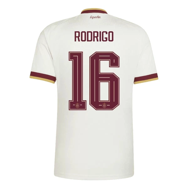 Spanien 2 Stars Rodrigo 16 Fodboldtrøje Herre Udebane VM 2026