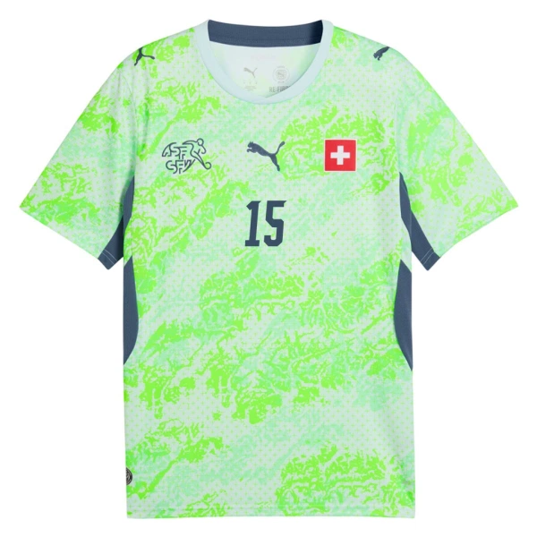 Schweiz Djibril Sow 15 Fodboldtrøje Herre Udebane VM 2026