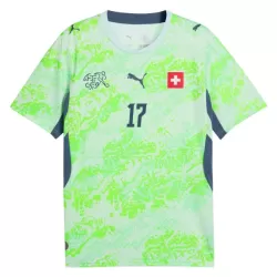 Schweiz Vargas 17 Fodboldtrøje Herre Udebane VM 2026