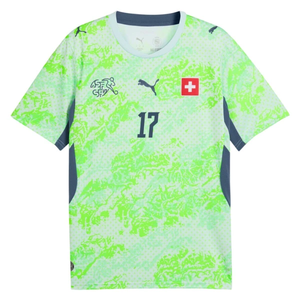 Schweiz Vargas 17 Fodboldtrøje Herre Udebane VM 2026