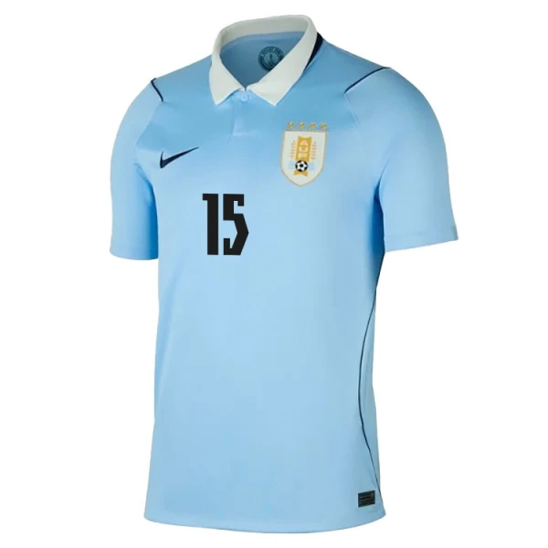 Uruguay Federico Valverde 15 Fodboldtrøje Herre Hjemmebane VM 2026
