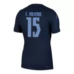 Uruguay Federico Valverde 15 Fodboldtrøje Herre Udebane VM 2026