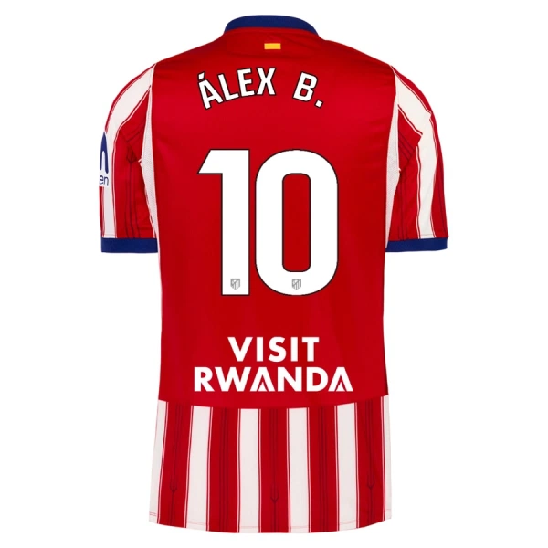 Atlético Madrid Alex B. 10 Fodboldtrøje Herre Hjemmebane 26/27 Atlético Madrid Alex B. 10 Fodboldtrøje Herre Hjemmebane 26/27