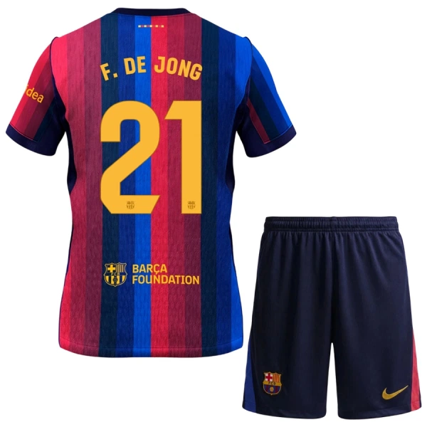 FC Barcelona Frenkie de Jong 21 Fodboldtrøje Børn Hjemmebane 26/27