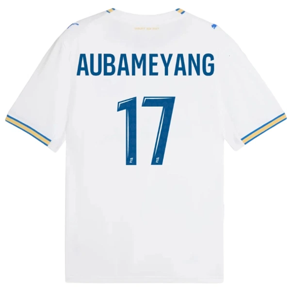 Olympique Marseille Aubameyang 17 Fodboldtrøje Herre Hjemmebane 26/27 Olympique Marseille Aubameyang 17 Fodboldtrøje Herre Hjemmebane 26/27