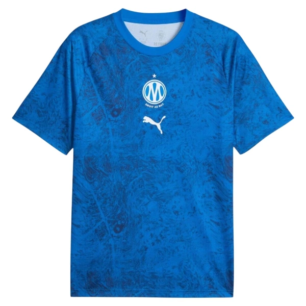Olympique Marseille Pre-Match Fodboldtrøje Herre 26/27 Blå Olympique Marseille Pre-Match Fodboldtrøje Herre 26/27 Blå