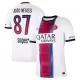 Paris Saint-Germain Joao Neves 87 Fodboldtrøje Herre Udebane 26/27 Paris Saint-Germain Joao Neves 87 Fodboldtrøje Herre Udebane 26/27