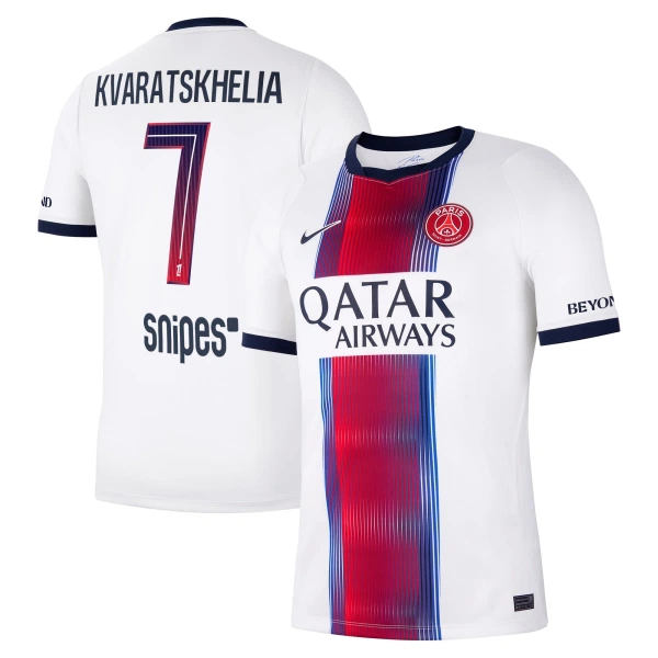 Paris Saint-Germain Kvaratskhelia 7 Fodboldtrøje Herre Udebane 26/27 Paris Saint-Germain Kvaratskhelia 7 Fodboldtrøje Herre Udebane 26/27