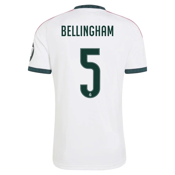 Real Madrid Bellingham 5 Fodboldtrøje Herre Hjemmebane 26/27 Real Madrid Bellingham 5 Fodboldtrøje Herre Hjemmebane 26/27