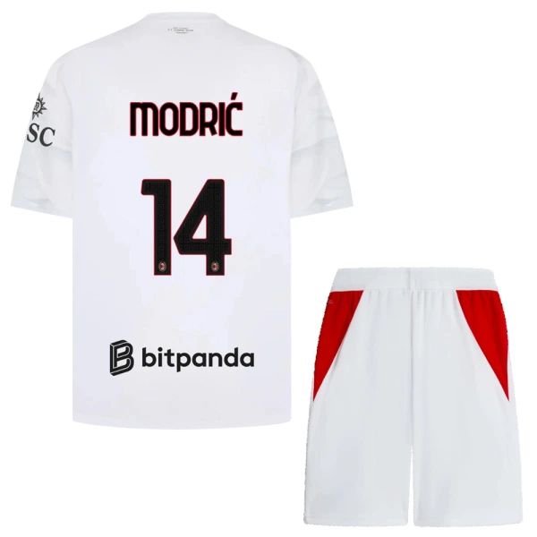 AC Milan Modrić 14 Fodboldtrøje Børn Udebane 26/27 AC Milan Modrić 14 Fodboldtrøje Børn Udebane 26/27
