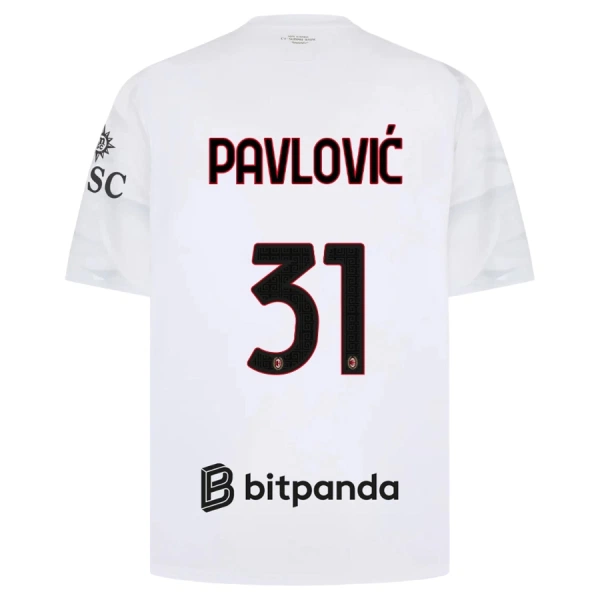 AC Milan Pavlovic 31 Fodboldtrøje Herre Udebane 26/27