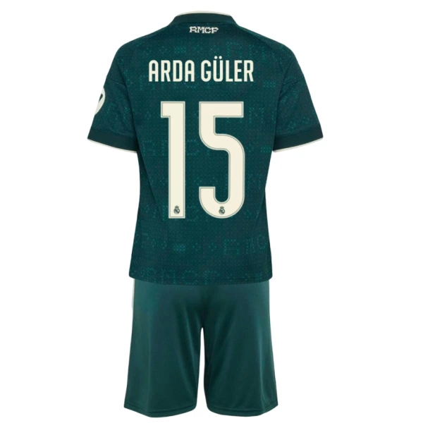 Real Madrid Arda Guler 15 Fodboldtrøje Børn Udebane 26/27 Real Madrid Arda Guler 15 Fodboldtrøje Børn Udebane 26/27