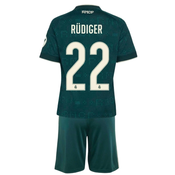 Real Madrid Rudiger 22 Fodboldtrøje Børn Udebane 26/27