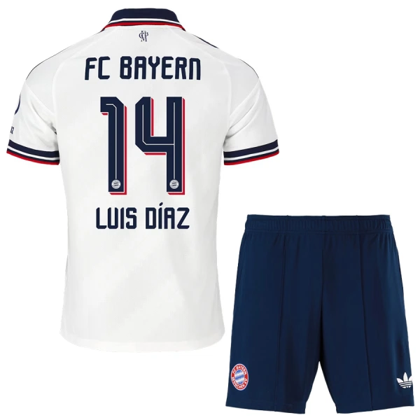 FC Bayern München Luis Díaz 14 Fodboldtrøje Børn Udebane 26/27 FC Bayern München Luis Díaz 14 Fodboldtrøje Børn Udebane 26/27