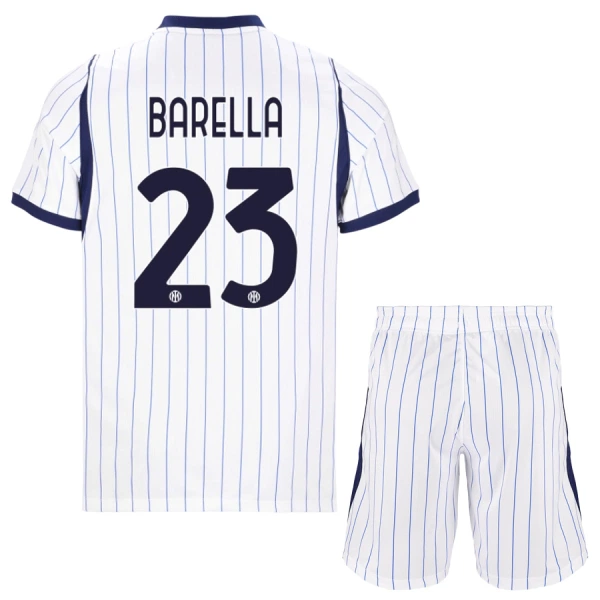 Inter Milan Barella 23 Fodboldtrøje Børn Udebane 26/27 Inter Milan Barella 23 Fodboldtrøje Børn Udebane 26/27