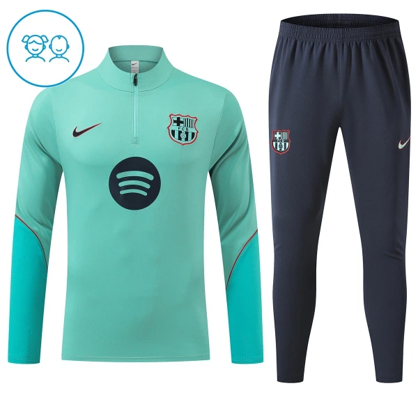 Barcelona Trænings sweatshirt sæt Børn 26/27 Grøn Barcelona Trænings sweatshirt sæt Børn 26/27 Grøn