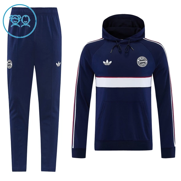 Bayern München Hoodie Trænings sweatshirt sæt Børn 26/27 Navy Bayern München Hoodie Trænings sweatshirt sæt Børn 26/27 Navy