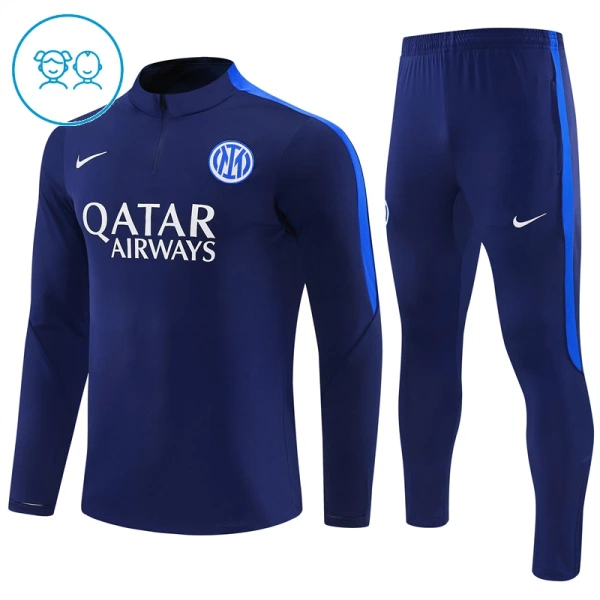 Inter Milan Trænings sweatshirt sæt Børn 26/27 Blå Inter Milan Trænings sweatshirt sæt Børn 26/27 Blå